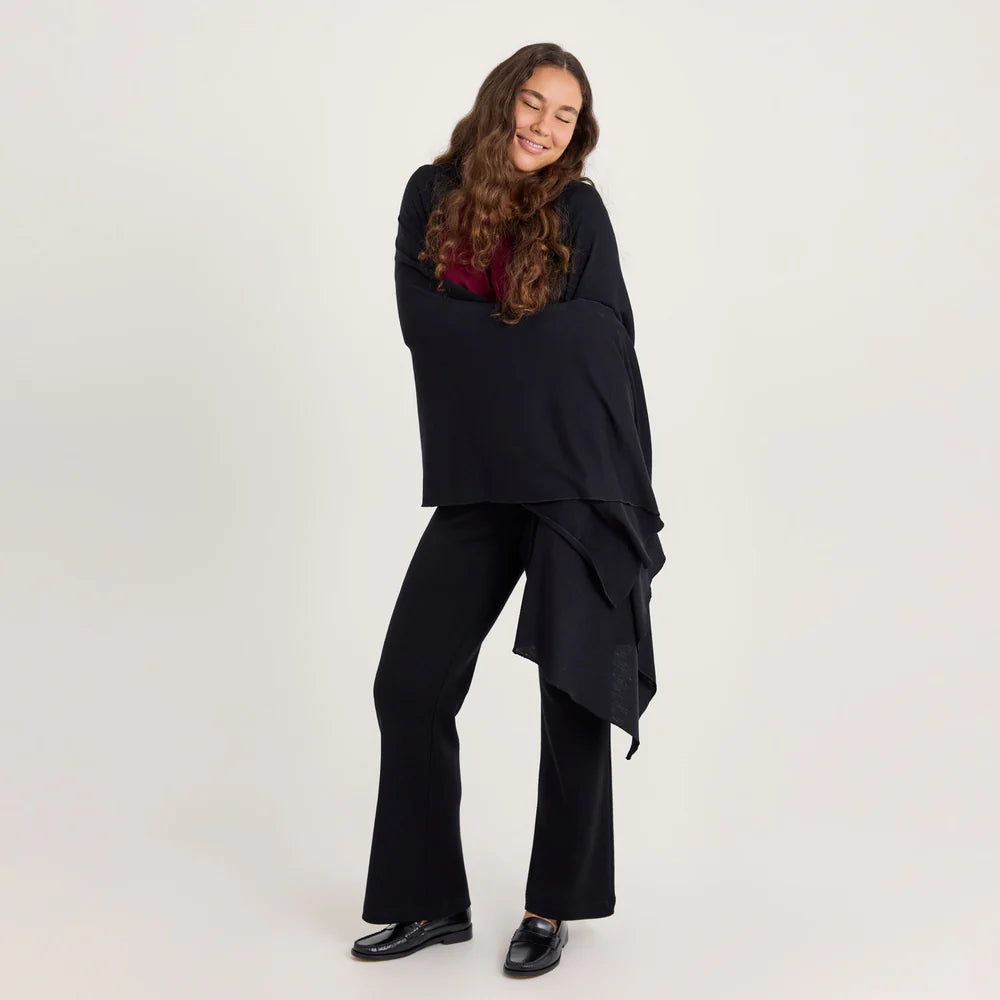 Kaiho Merino Silk Scarf Black