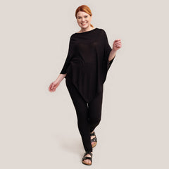 DamesMerino zijden poncho