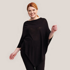 DamesMerino zijden poncho