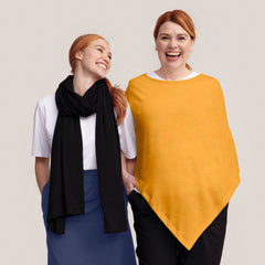 DamesMerino zijden poncho
