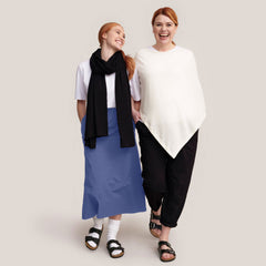 DamesMerino zijden poncho