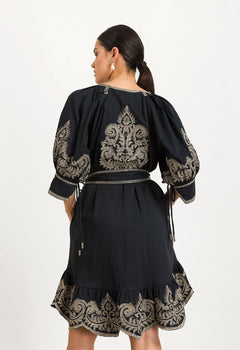 Philosophy Embroidered Dress Onyx Black