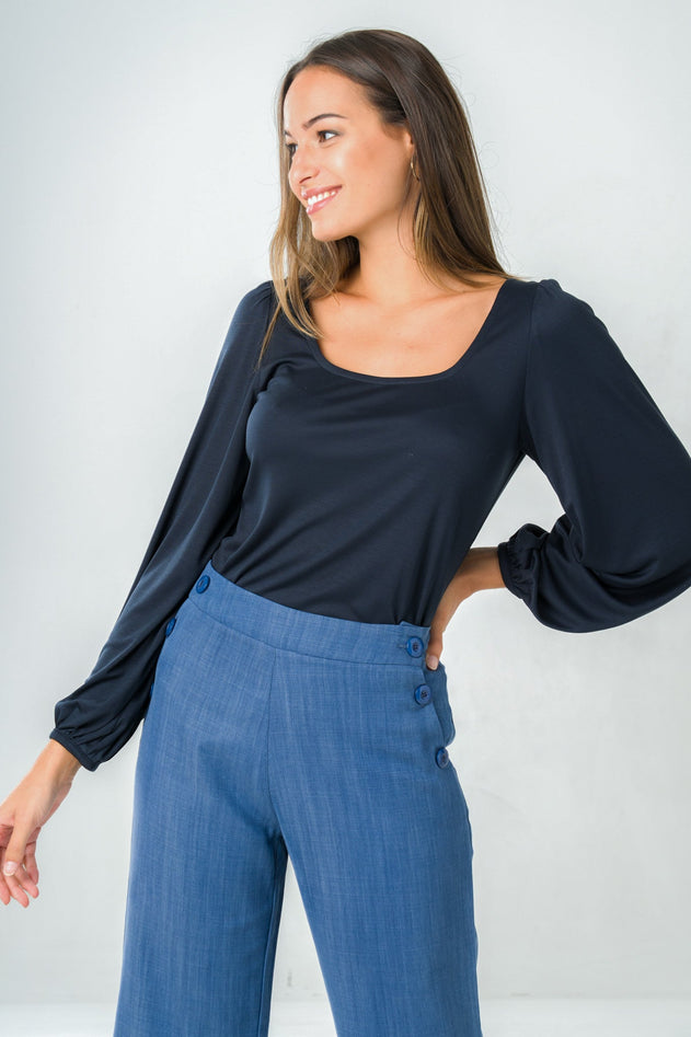 Kalmia Blouse Navy Blue