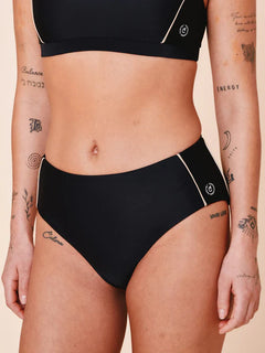 Ubud Colorblock Highwaisted Bikini Bottom Nero