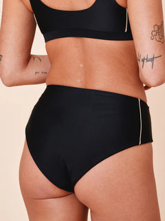 Ubud Colorblock Highwaisted Bikini Bottom Nero