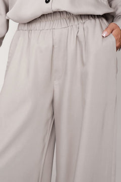 Wide Tencel Trousers Grey