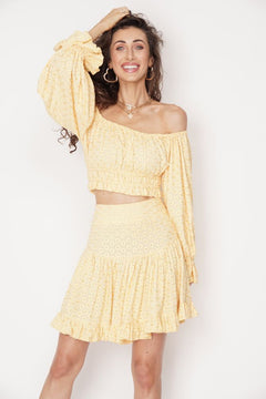 Serena Mini Skirt Yellow