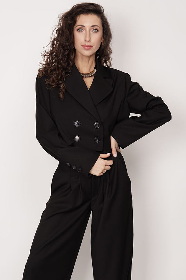 Aspen Cropped Blazer Black