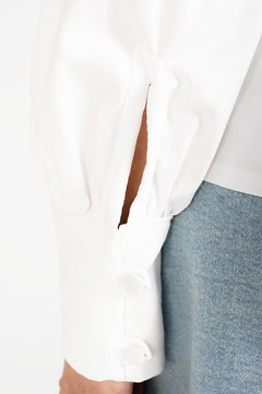 Vola Puff Sleeve Shirt White