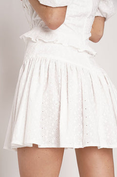 Lily Mini Skirt White