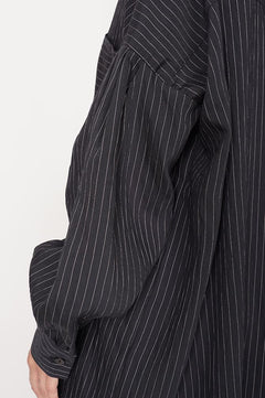 Rea Cotton Shirt Black Striped