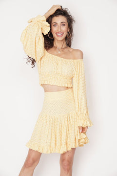 Serena Mini Skirt Yellow