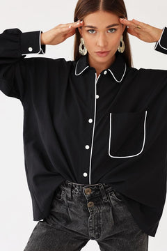 Rea Cotton Shirt Black