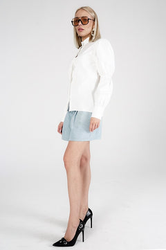 Vola Puff Sleeve Shirt White