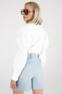 Vola Puff Sleeve Shirt White