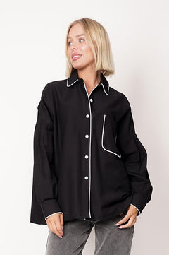 Rea Cotton Shirt Black