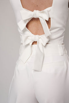 Coco Wide Leg Trousers White