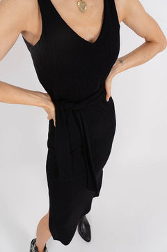 Elena Knitted Dress Black