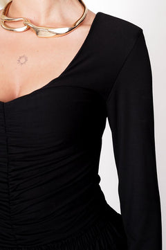 Rosa Long Sleeve Body Black