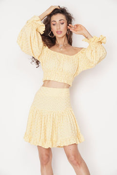 Serena Mini Skirt Yellow