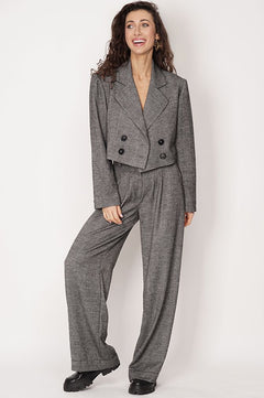 Aspen Cropped Blazer Graphite