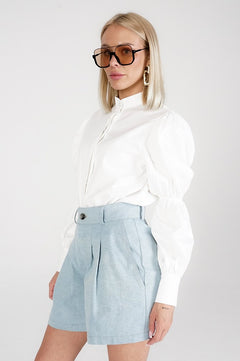 Vola Puff Sleeve Shirt White