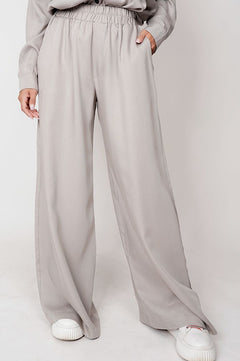 Wide Tencel Trousers Grey