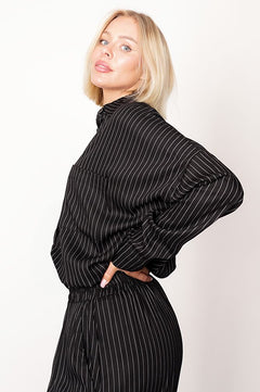 Oversized Viscose Shirt Black