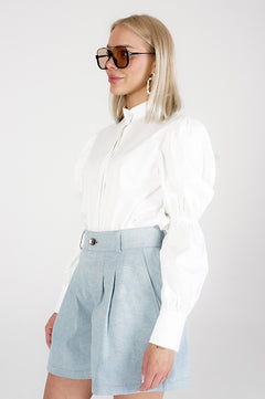 Vola Puff Sleeve Shirt White