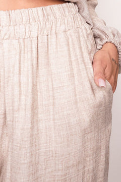 Skye Wide Leg Pants Beige