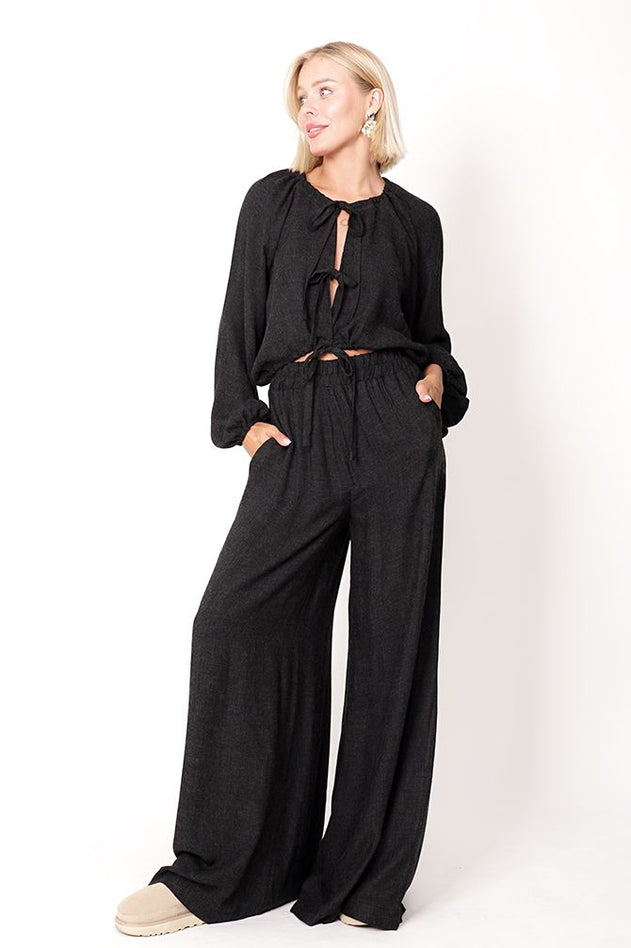 Skye Wide Leg Pants Graphite