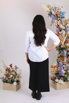 Vera Linen Blouse Coconut Milk White