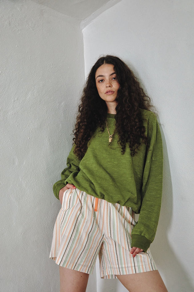 Dawn Organic Cotton Sweater Green