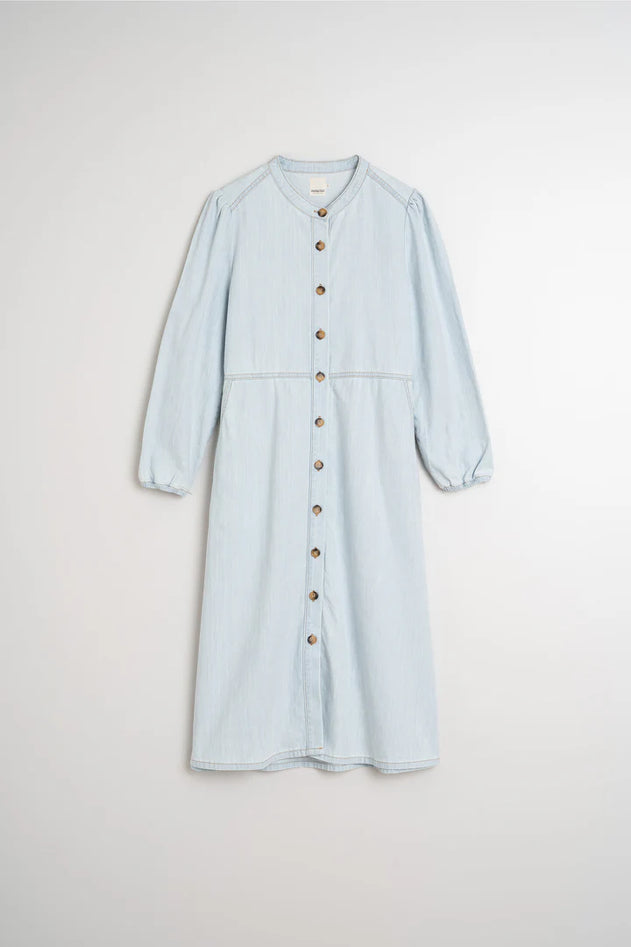 Washed Effect Denim Dress Super Stone