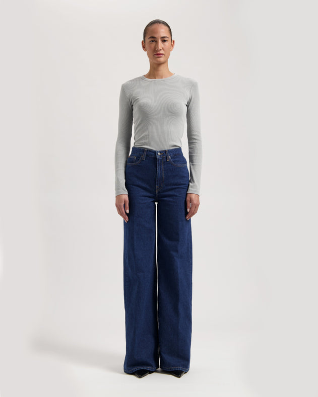 Sara High Loose Jeans Stone Indigo