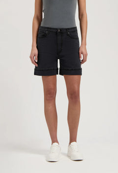 Luna Mid Denim Short Black Vintage