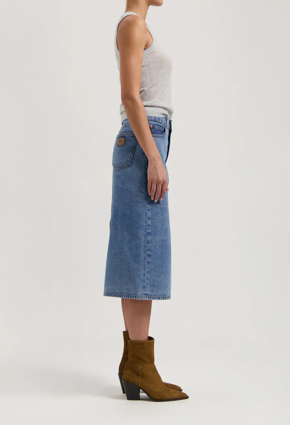 Gwen Spijker midirok Stone Vintage