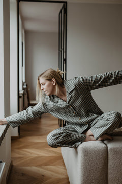 Linen Pajama Set Praurimė