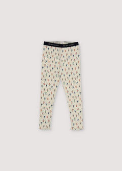 Singapore Kids' Leggings Mini Blossom Vanilla Cream White