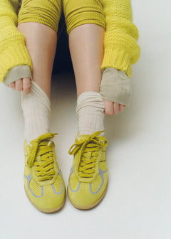 Tb.490 Rife Leather Sneakers Acid Green
