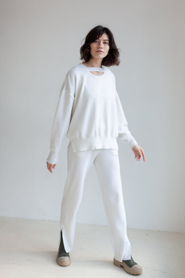 Ora & Rotondo Merino Co-ord White