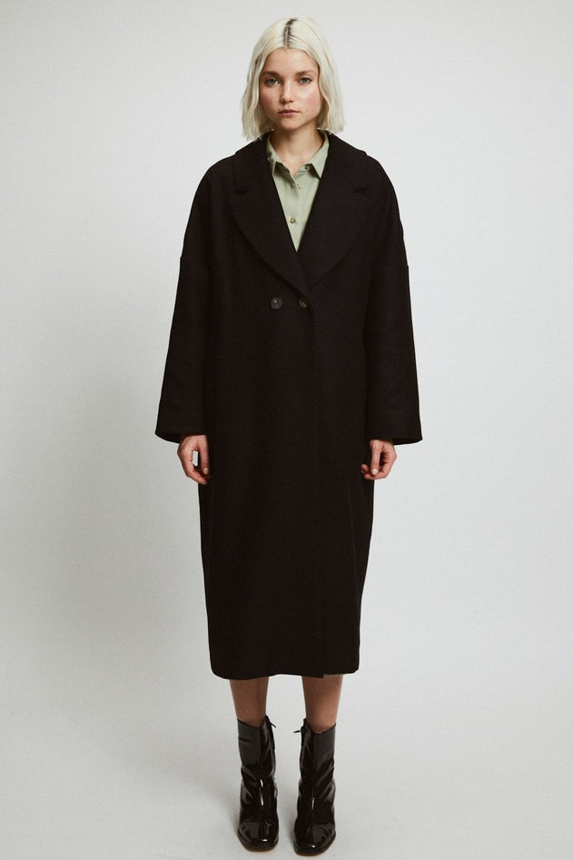 Cedar Wool Coat Black