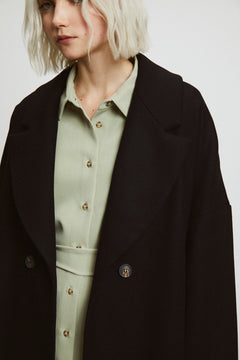 Cedar Wool Coat Black