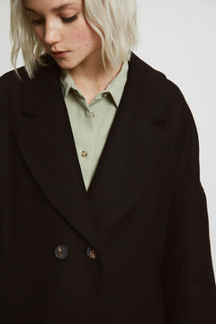 Cedar Wool Coat Black