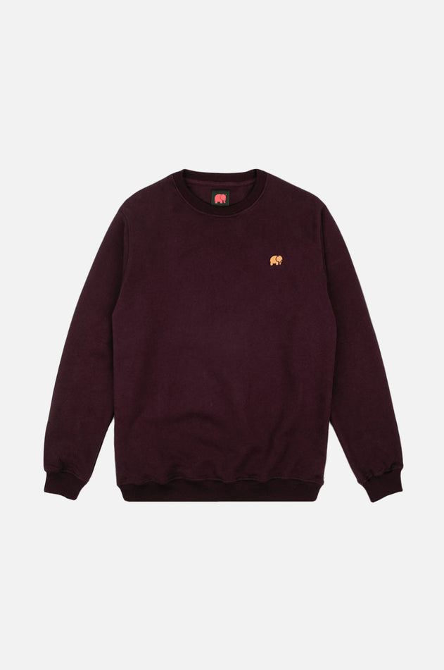 Organic Essential Sweater Wine Red