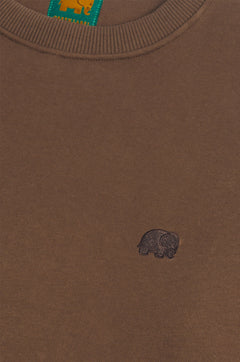 Dames biologische essentiële oversized trui cocoa bruin