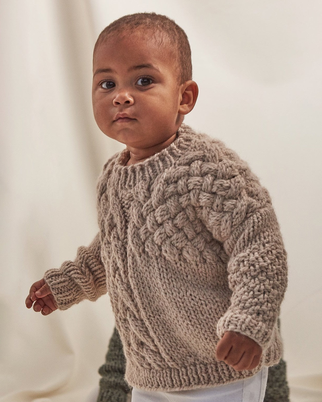 Mini Heartbreaker Beige Wool Sweater