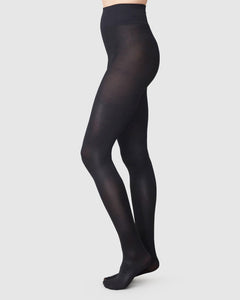 Sanna Glossy Tights Black