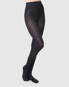 Sanna Glossy Tights Black