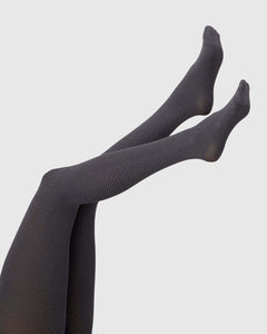 Hedda Chevron Tights Grey